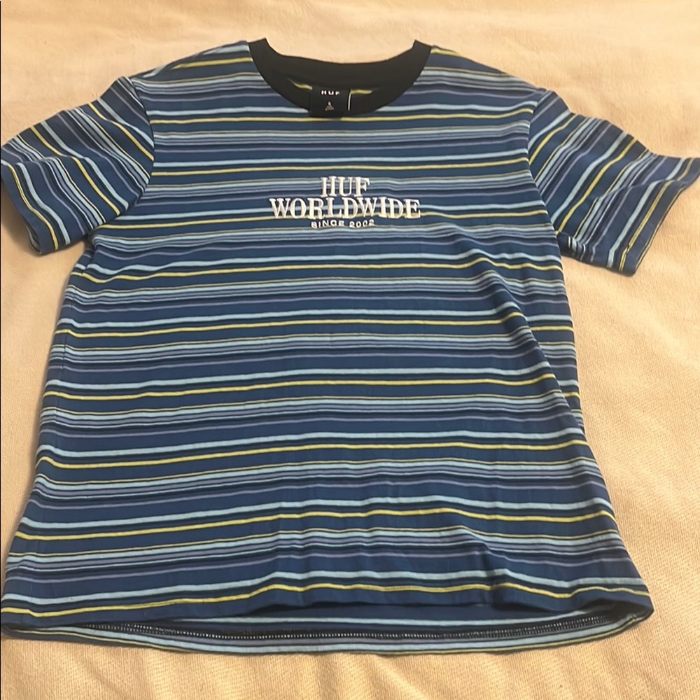 HUF Blue and Yellow Short Sleeve Tee
